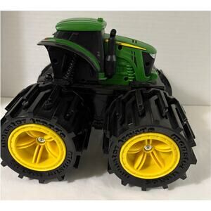 TOMY John Deere Toy Tractor-Monster Treads Tires-Motor Roars-No Batteries Needed